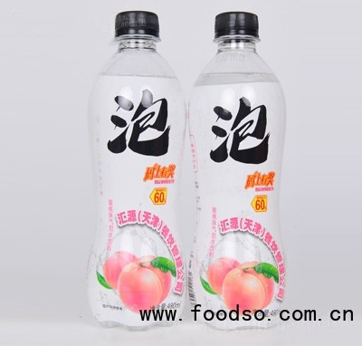 蜜桃味氣泡水飲料碳酸飲料夏季飲料