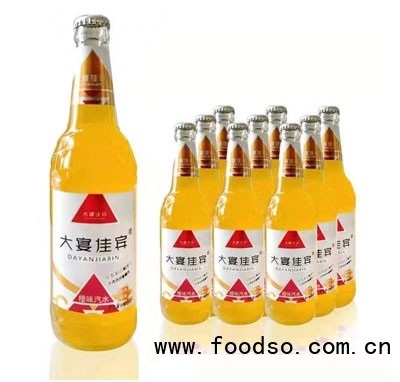 大宴佳賓橙味汽水碳酸飲料夏季冷飲600ml