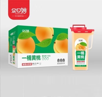 眾口妙一桶黃桃果汁飲料2L
