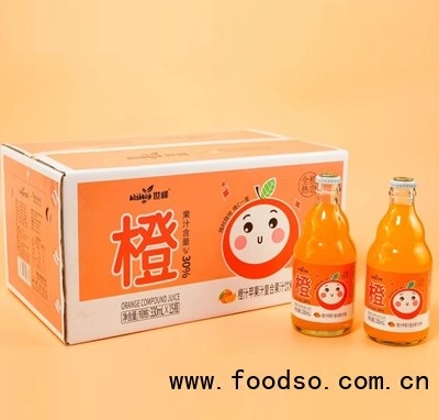 世峰橙汁蘋(píng)果復(fù)合果汁飲料330mlX15瓶夏季飲品招商代理批發(fā)