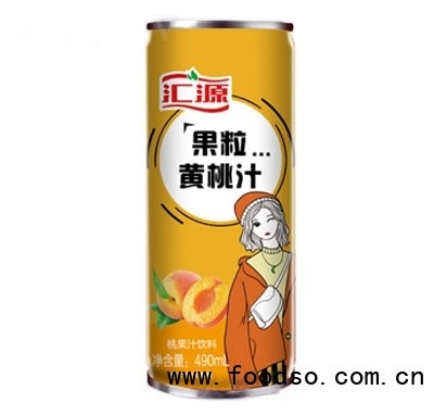 匯源果粒黃桃汁飲品490ml
