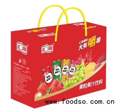匯源易拉罐大果粒果汁1x8/1x10禮盒