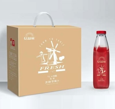 億益滋發(fā)酵蘋(píng)果汁1LX6瓶