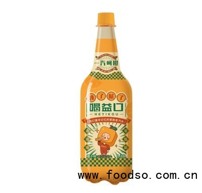 喝益口汽水橙子味1.38L