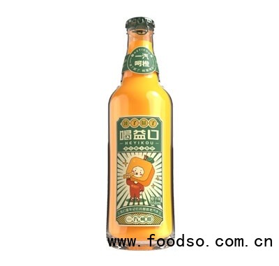 喝益口老汽水碳酸飲料橙子味358ml