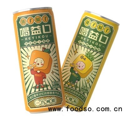 喝益口易拉罐汽水碳酸飲料