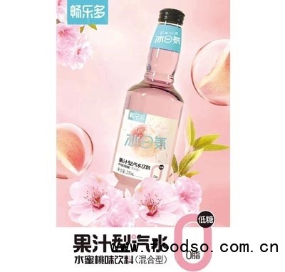 暢樂多果汁型汽水飲料水蜜桃味330ml