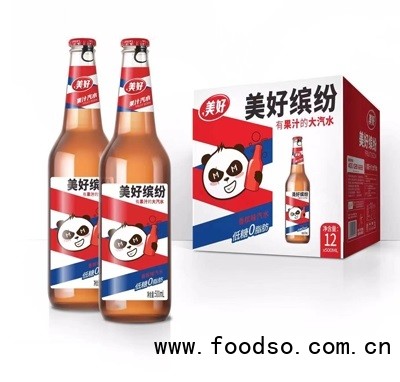 美好碳酸飲料果汁汽水香檳味500ml×12瓶