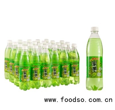 笑連連蘋(píng)果老北京汽水600ml碳酸飲料