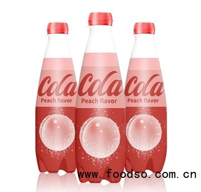 晃動水蜜桃味400ml碳酸可樂夏天清爽飲品