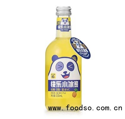 快樂(lè)小冰熊鳳梨味維C果汁汽水330ml