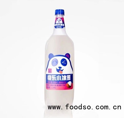 快樂(lè)小冰熊荔枝味膳食纖維+維C果汁汽水1.56L