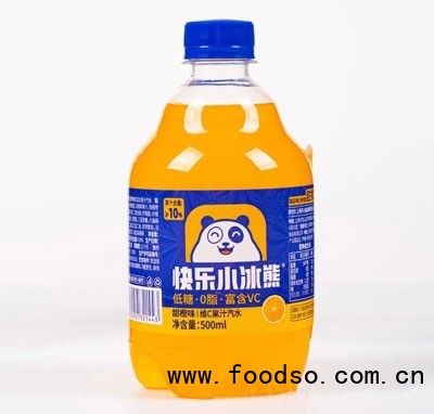 快樂(lè)小冰熊甜橙味維C果汁汽水500ml